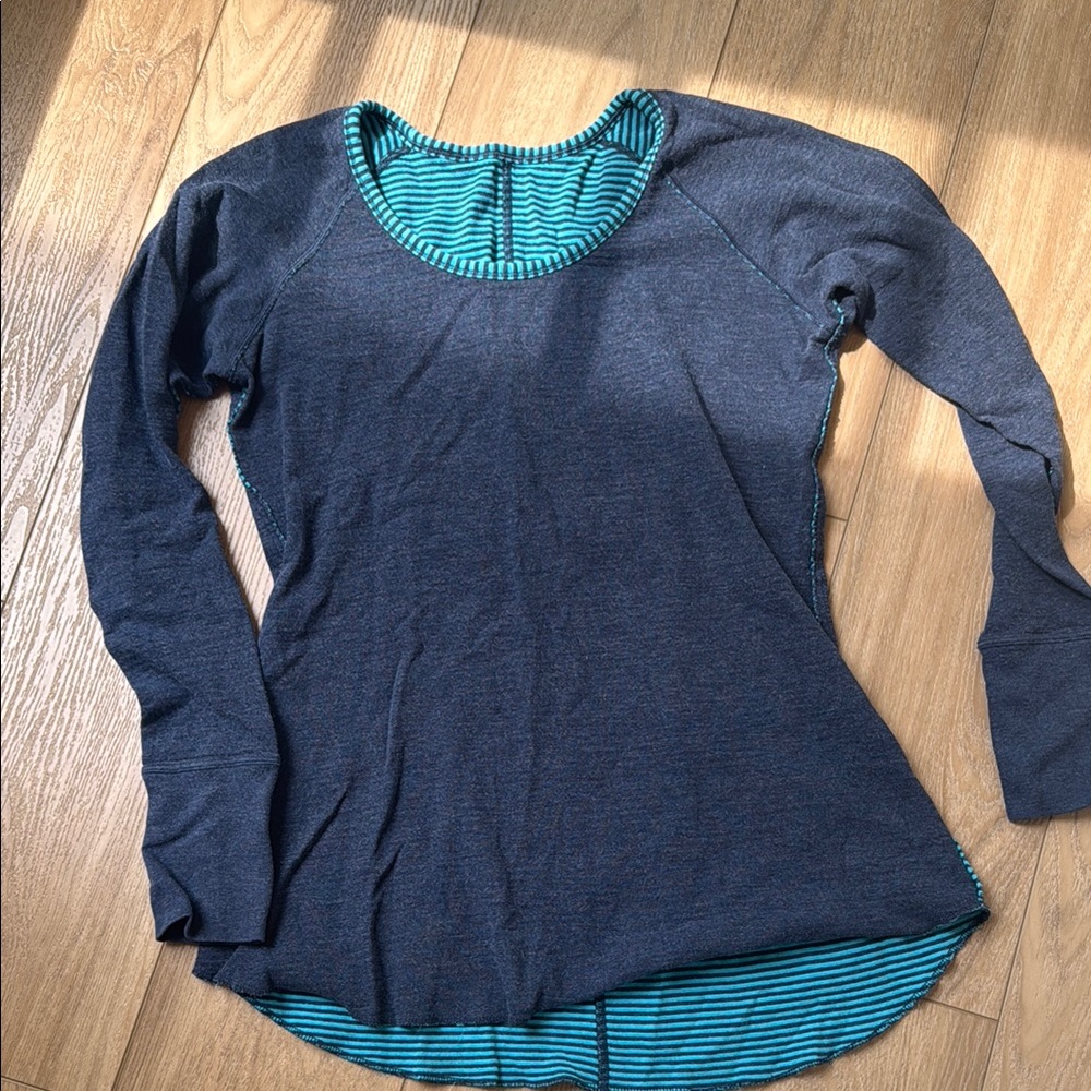 Lululemon Athletica Blue  Long Sleeve Tee